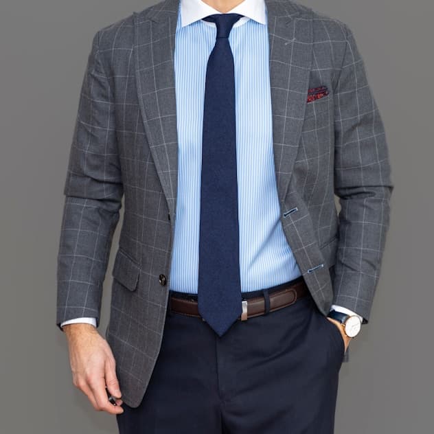 Modern Slate Skinny Tie