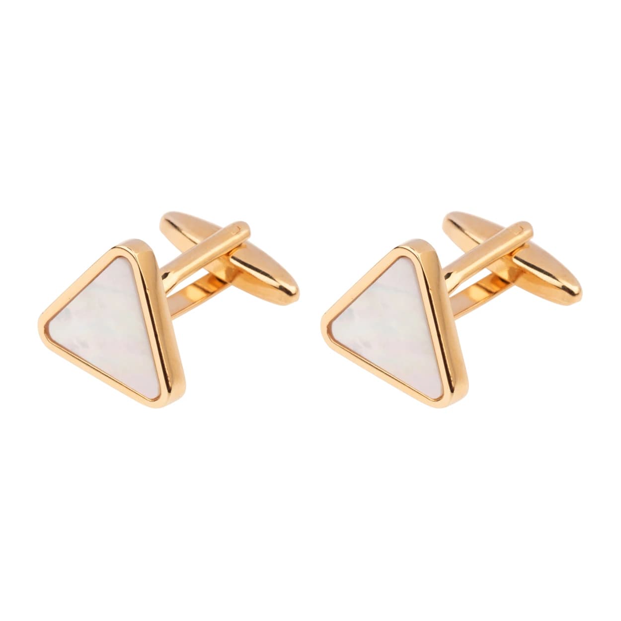 Gold Mother of Pearl Cufflinks for Men