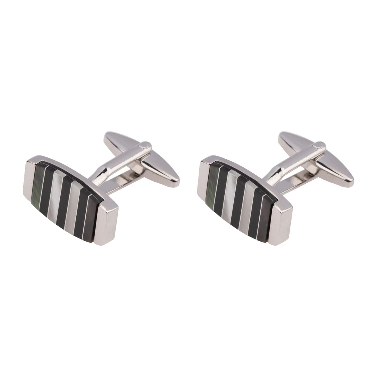 Black Formal Brass Cufflinks for Men