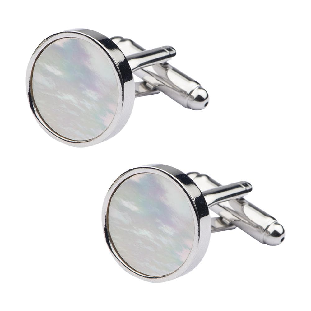 White Mother of Pearl Cufflinks for Men