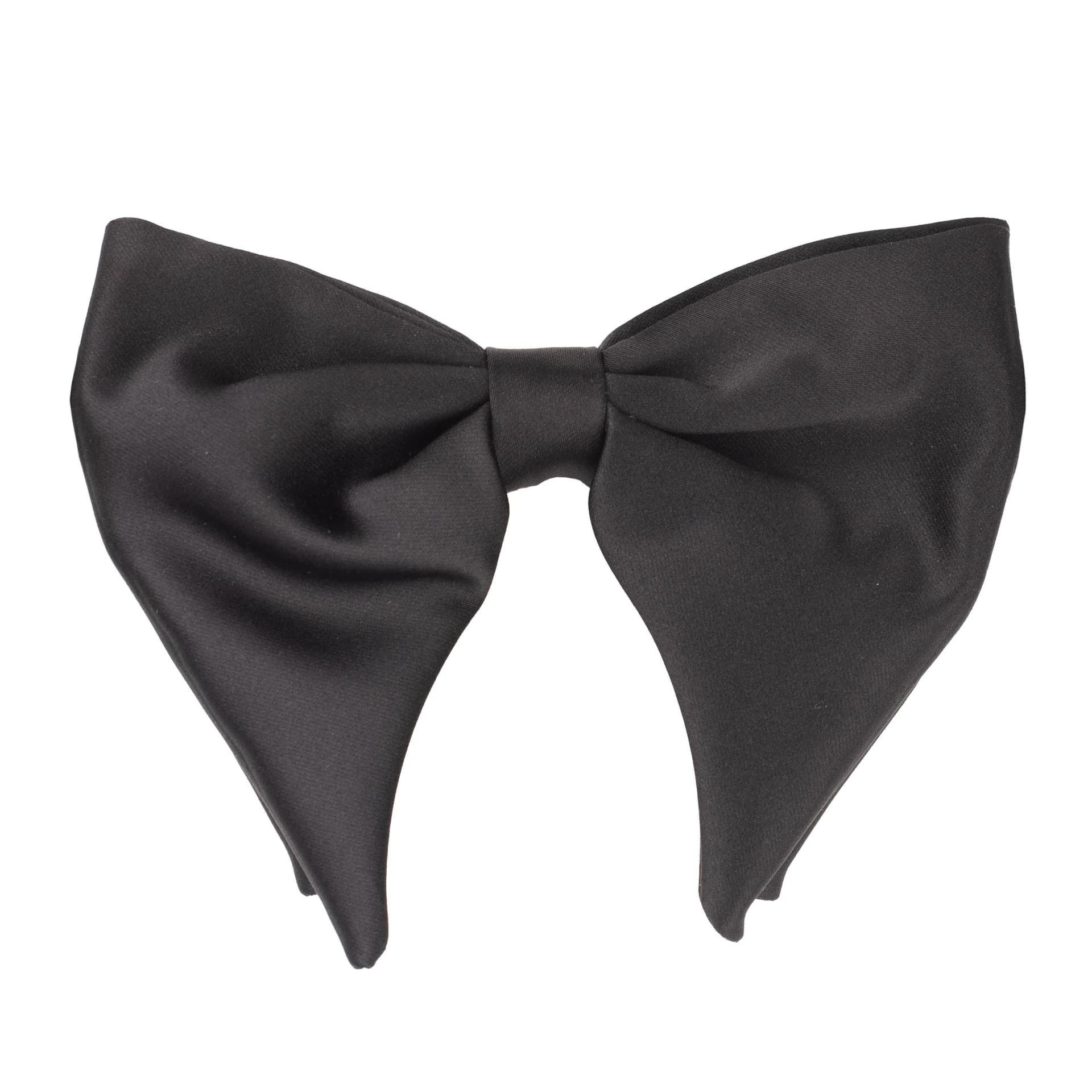 Black Satin Pre-Tied Bow Tie for Men