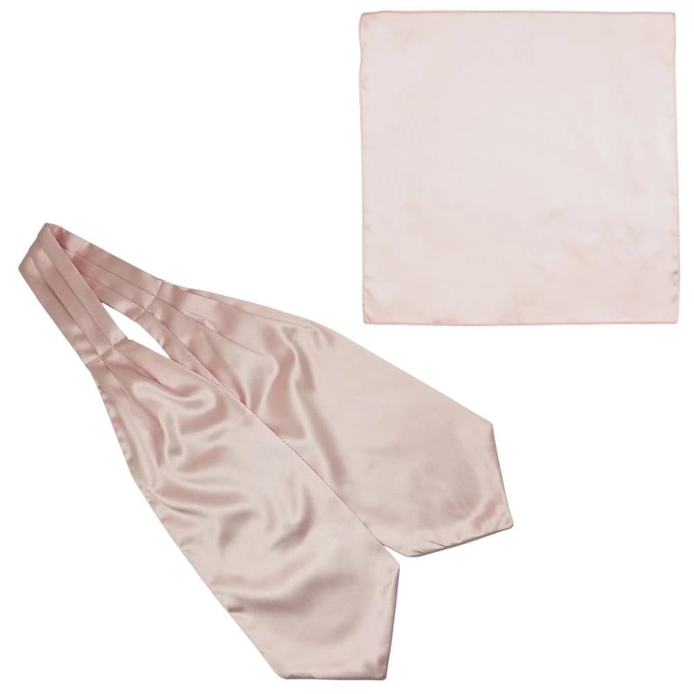 Pink Cravat and Pocket Square Combo for Men