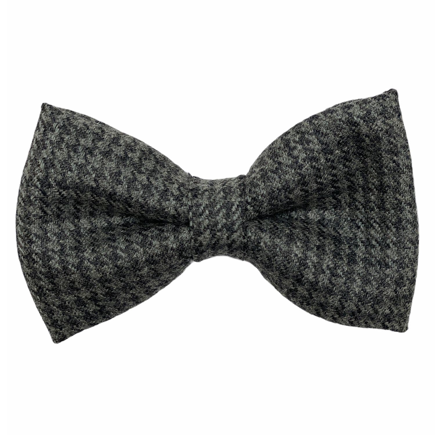 Houndstooth Lite Gray Bow Tie
