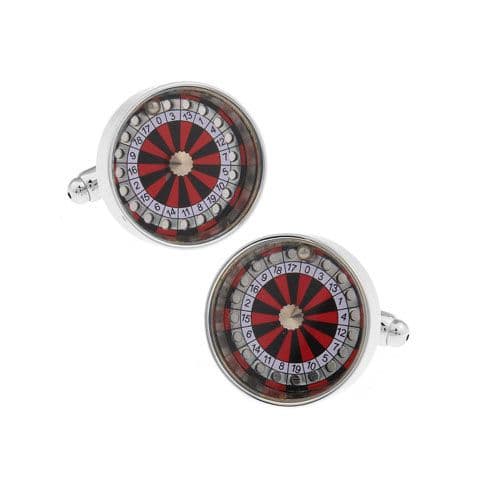 Red Quirky Brass Cufflinks for Men