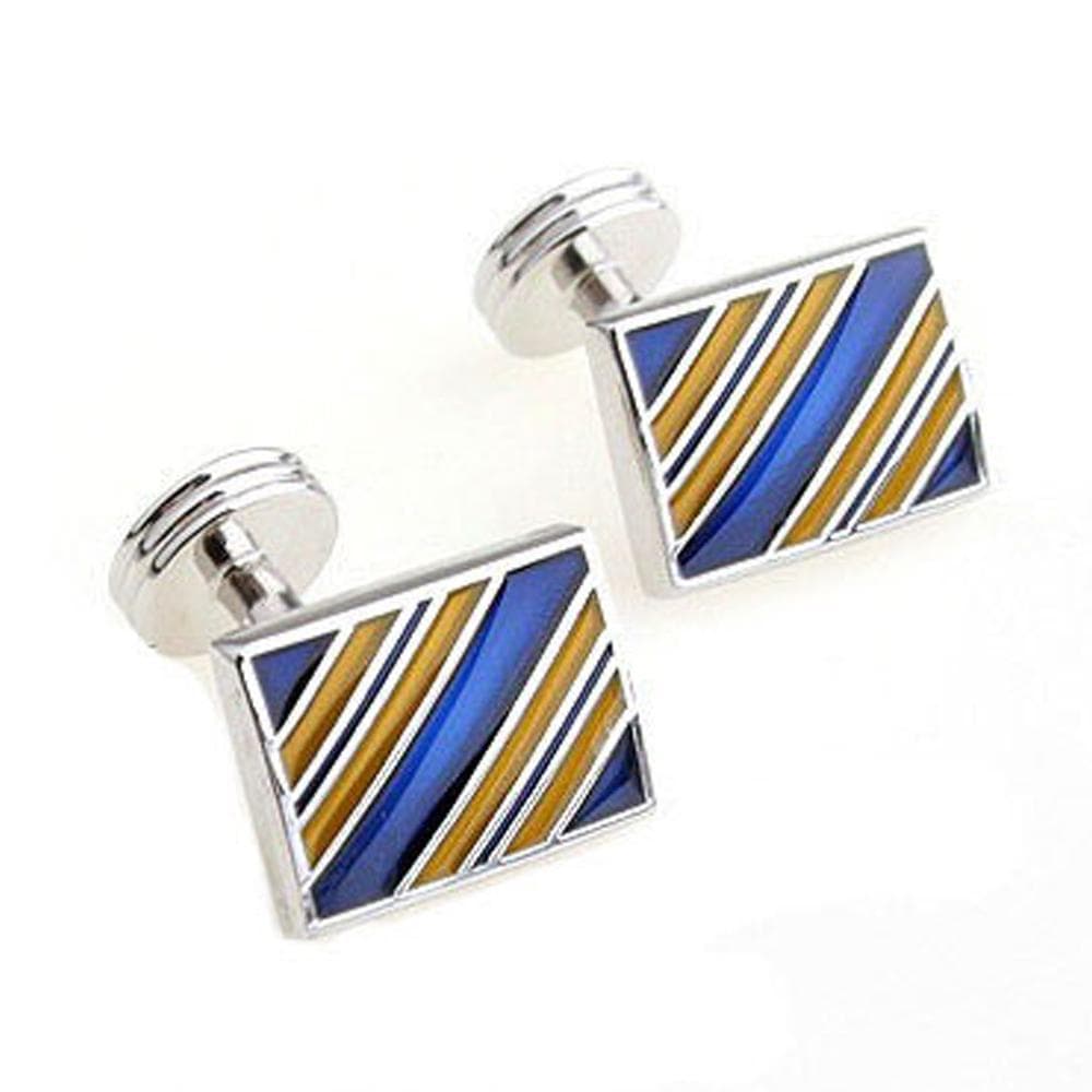 Blue Formal Brass Cufflinks for Men