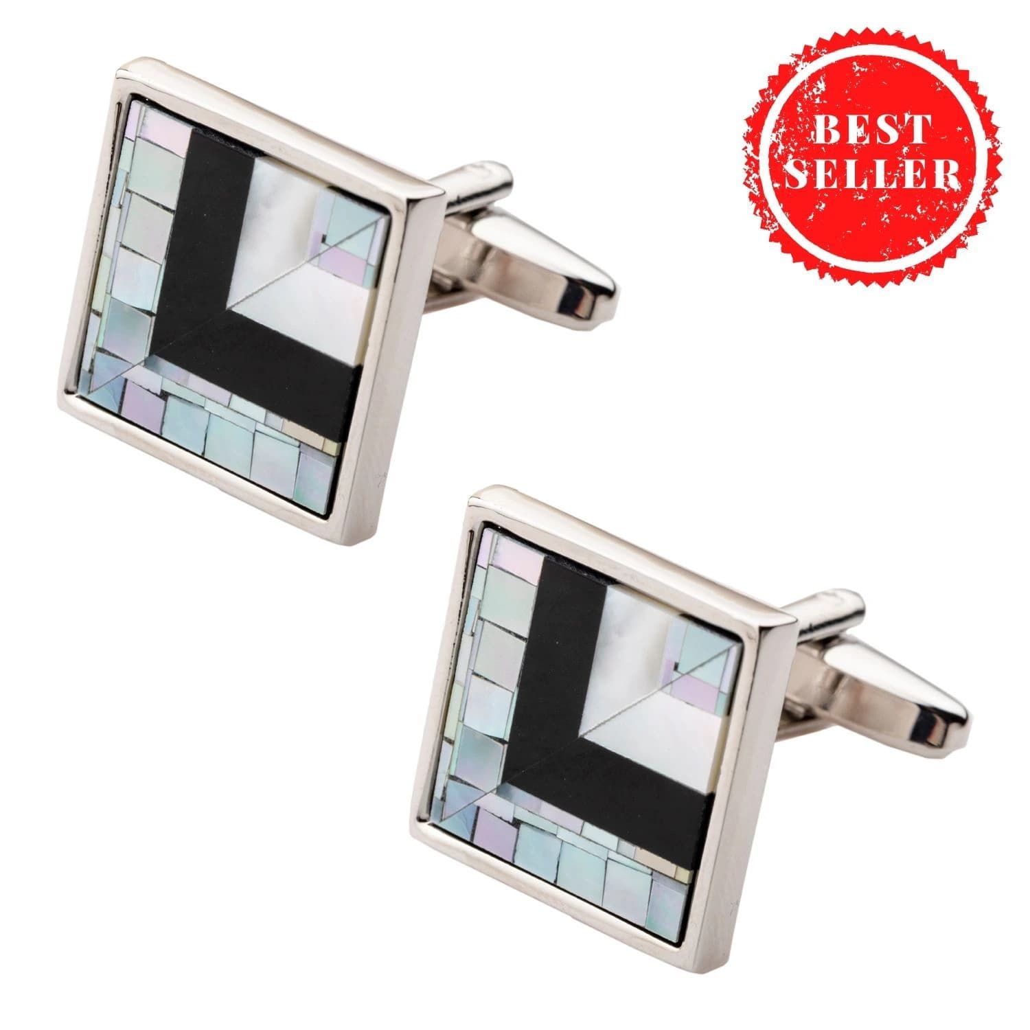 Black Mother of Pearl Cufflinks for Men