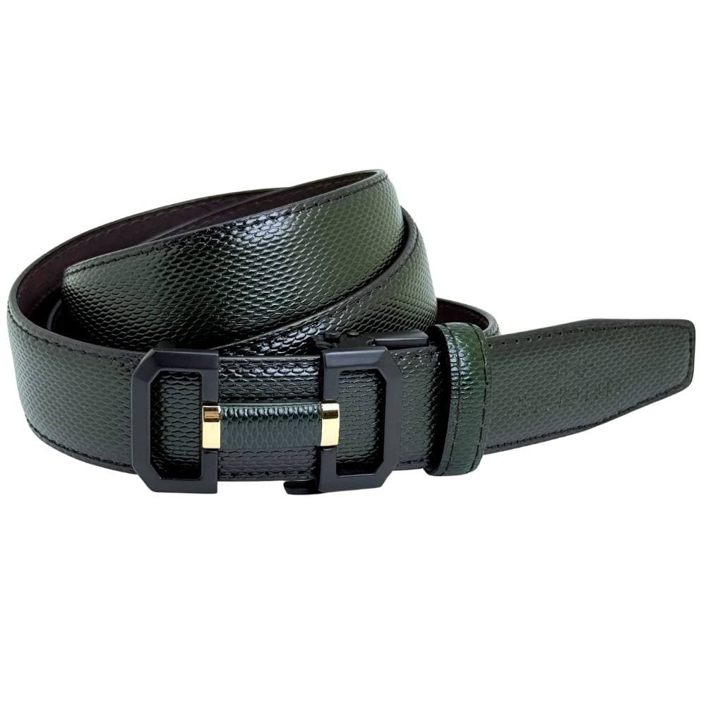 Green Formal Leather Belt for Men