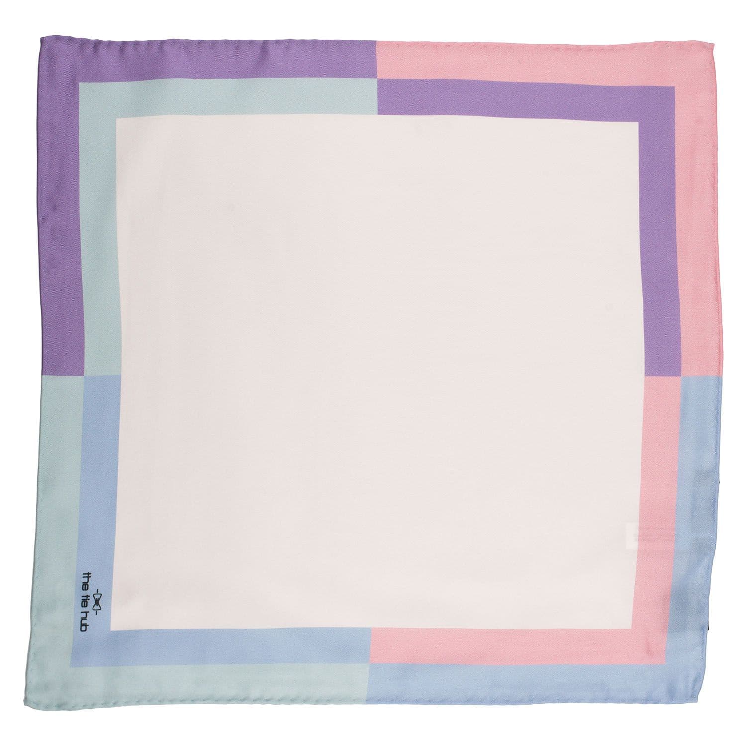White Italian Silk Pocket Square for Men