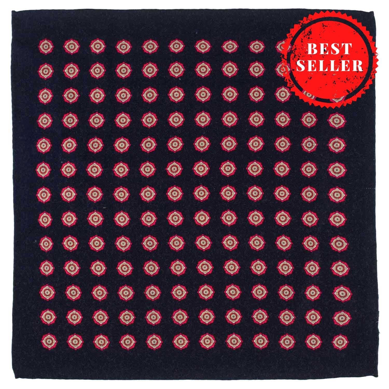 Blue Geometric Pocket Square for Men