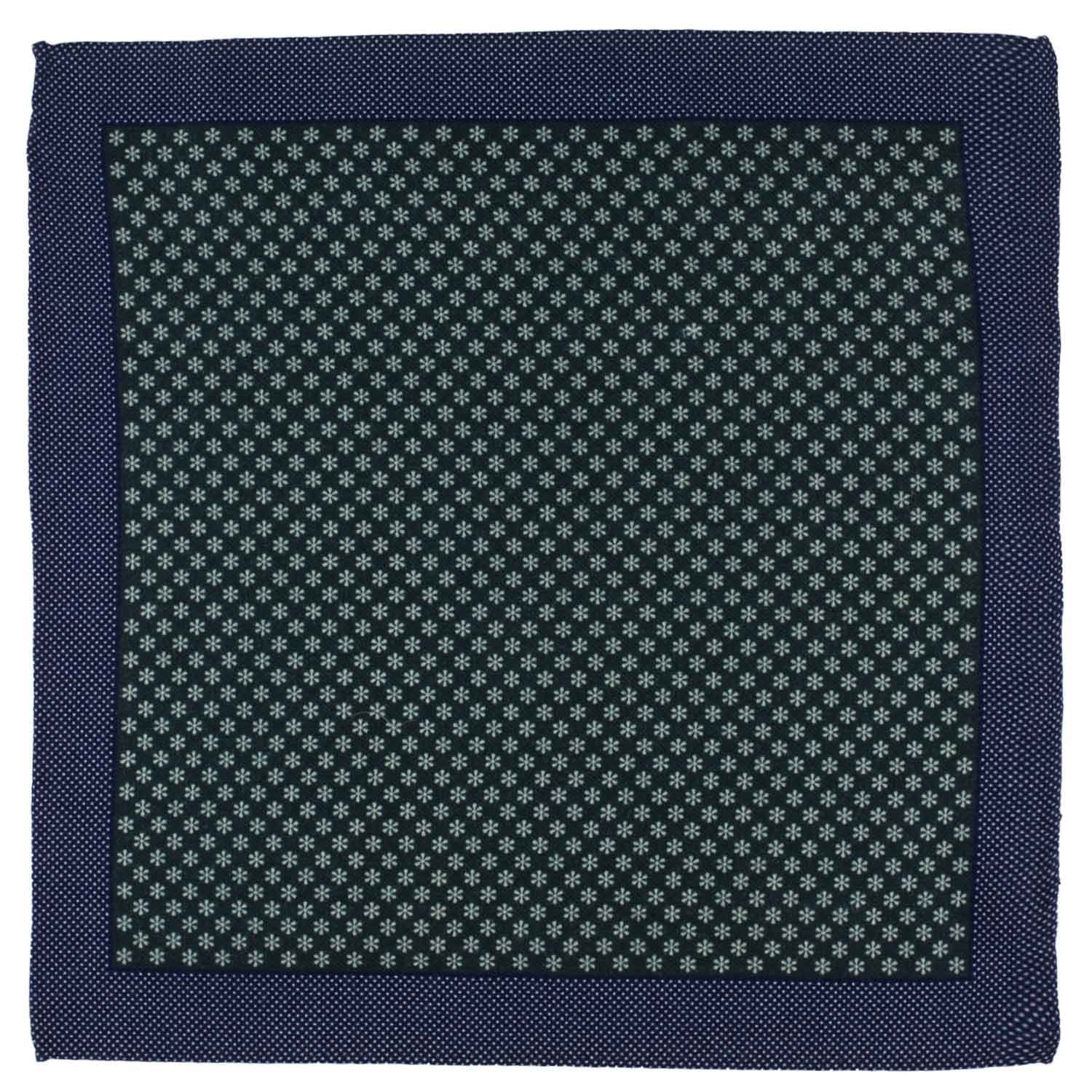 Green Floral Pocket Square for Men