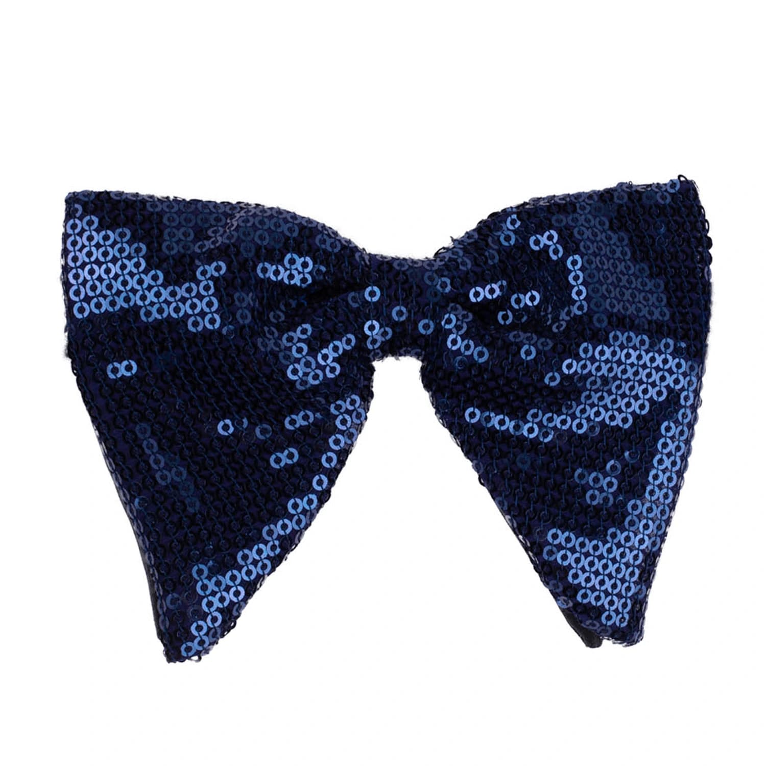 Blue Geometric Sequins Pre-Tied Bow Tie for Men