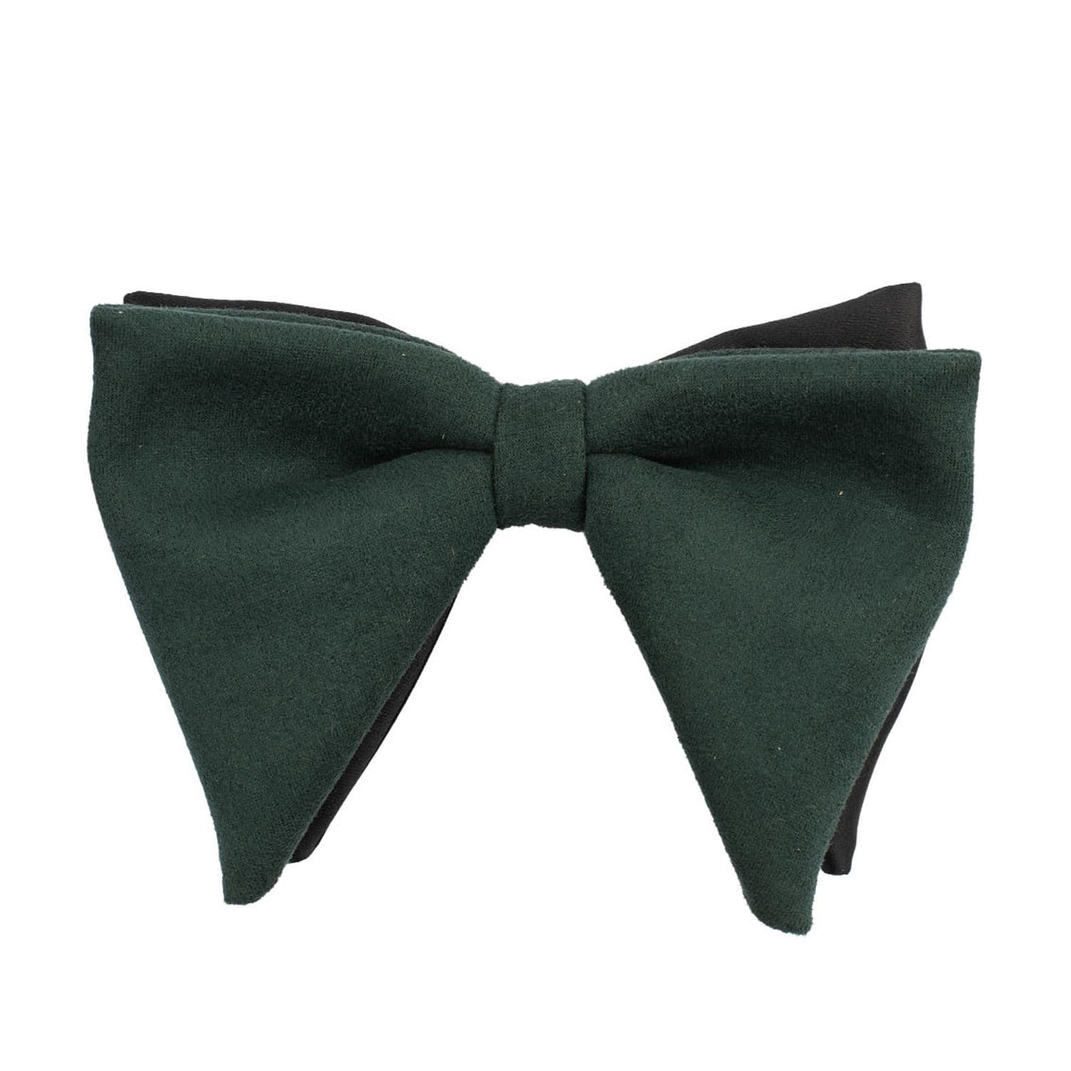 Green Suede Pre-Tied Bow Tie for Men