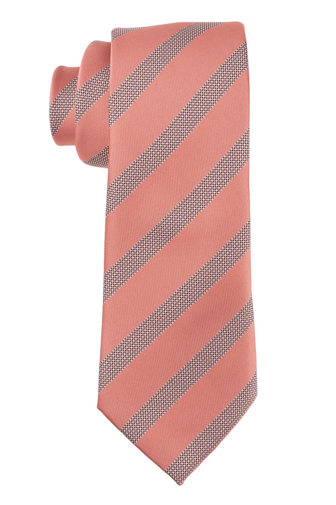 Pink Striped Microfiber Necktie for Men