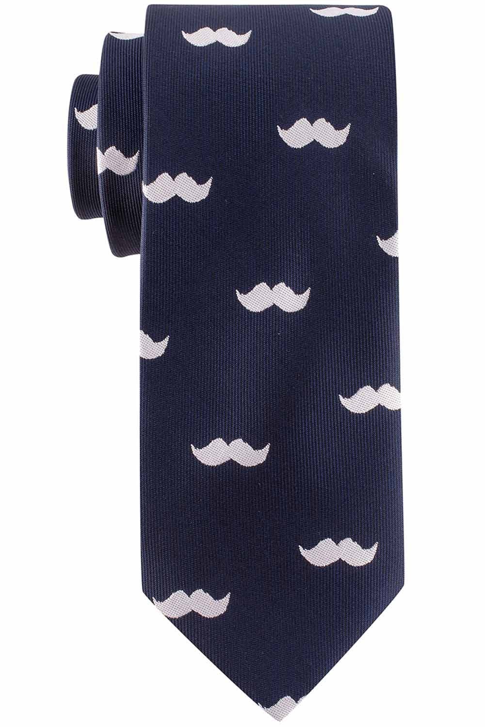 Blue Conversational Microfiber Necktie for Men