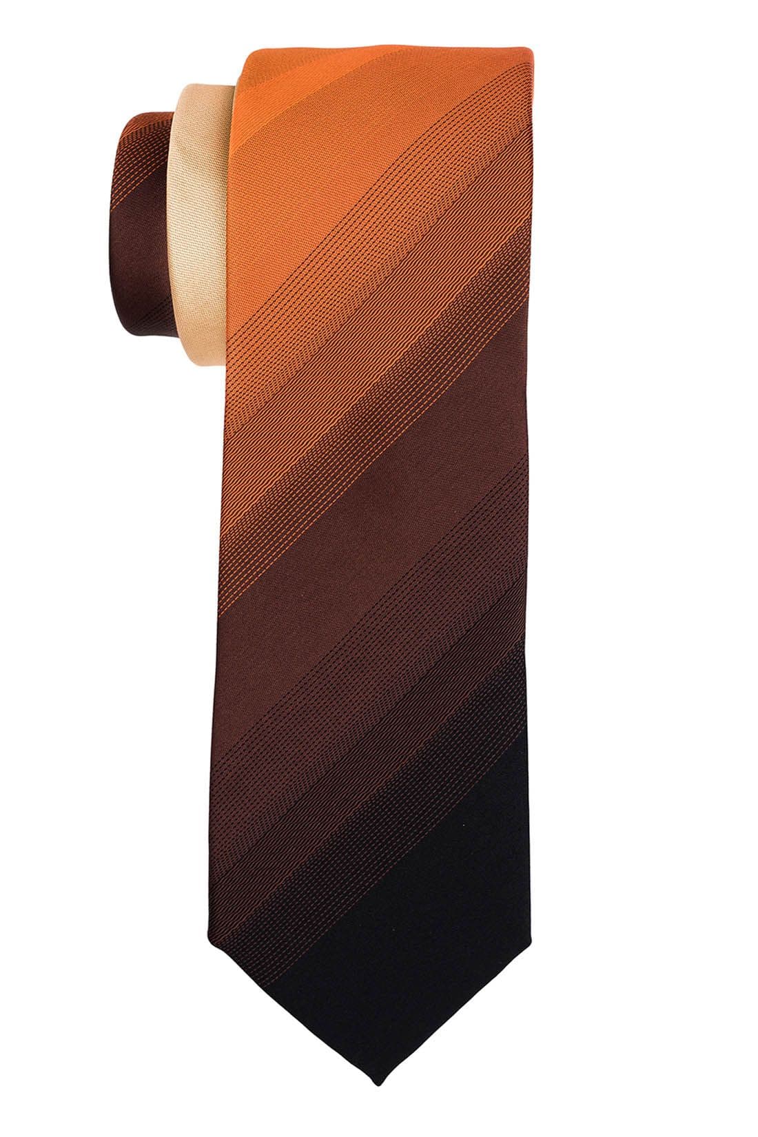 Orange Gradient Microfiber Necktie for Men