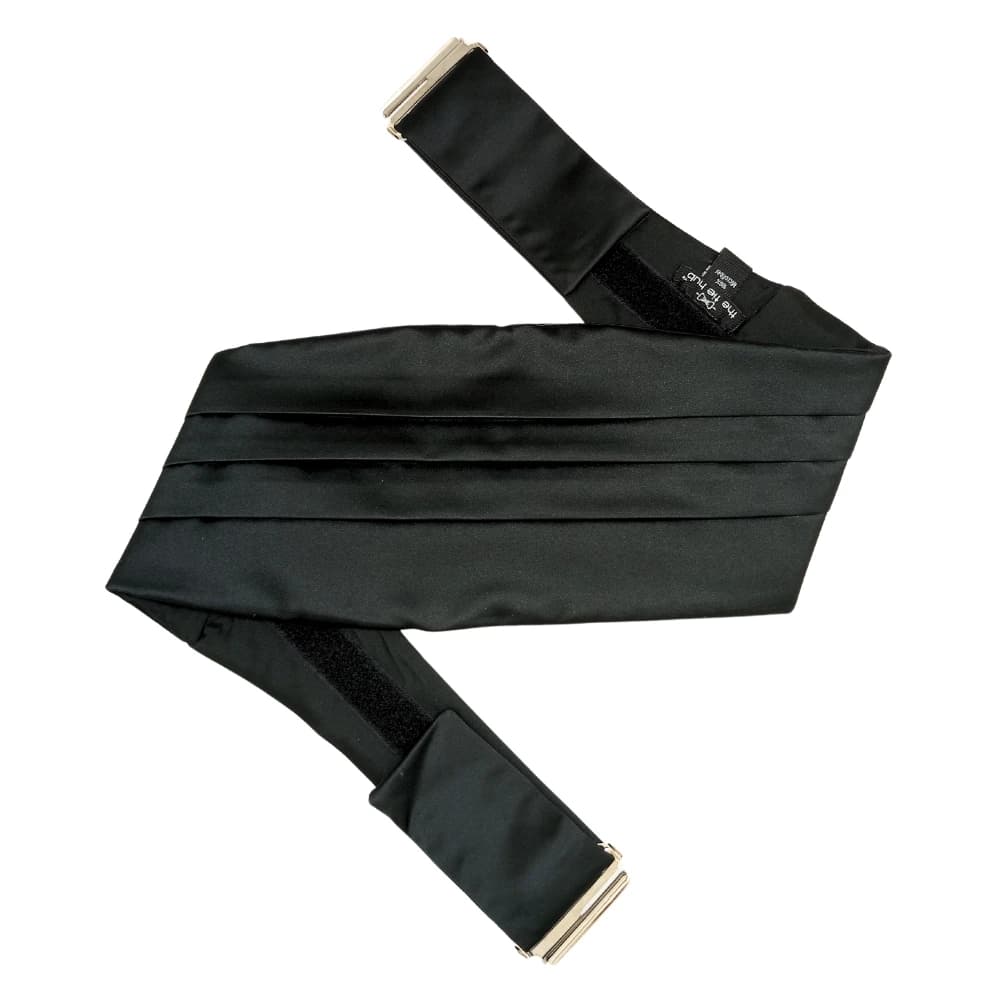 Black Microfiber Cummerbund for Men