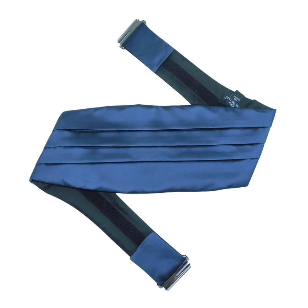 Blue Microfiber Cummerbund for Men