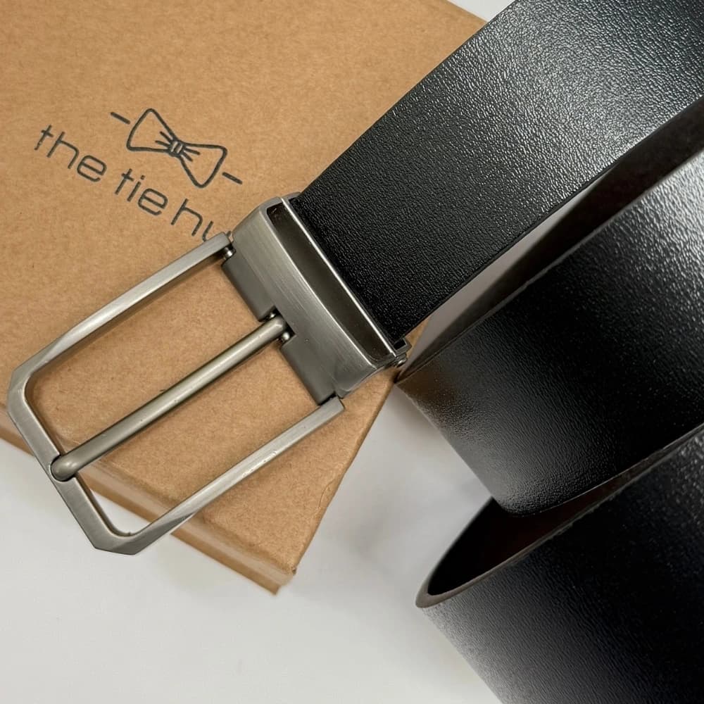 Black Formal Leather Belt for Men