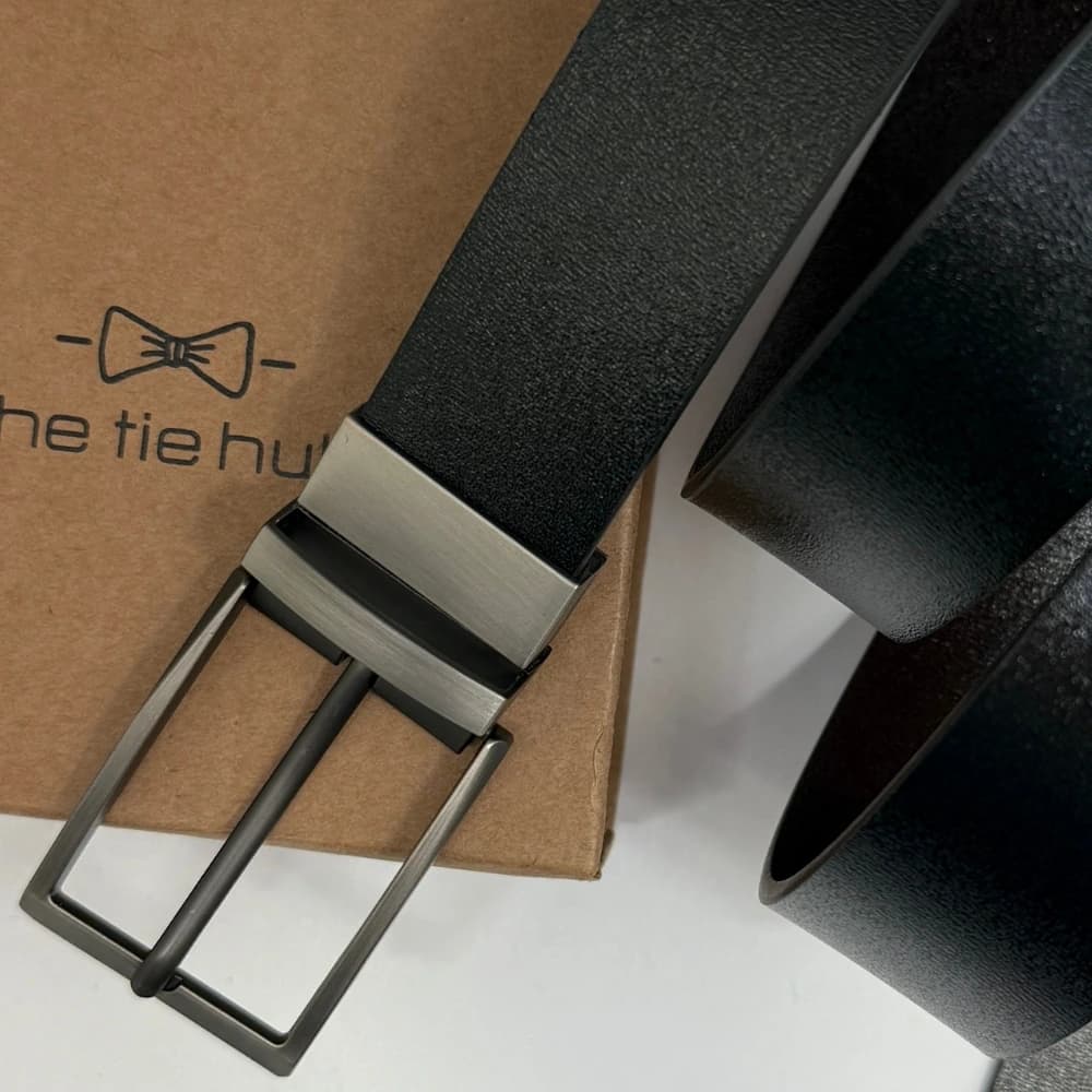 Black Formal Leather Belt for Men