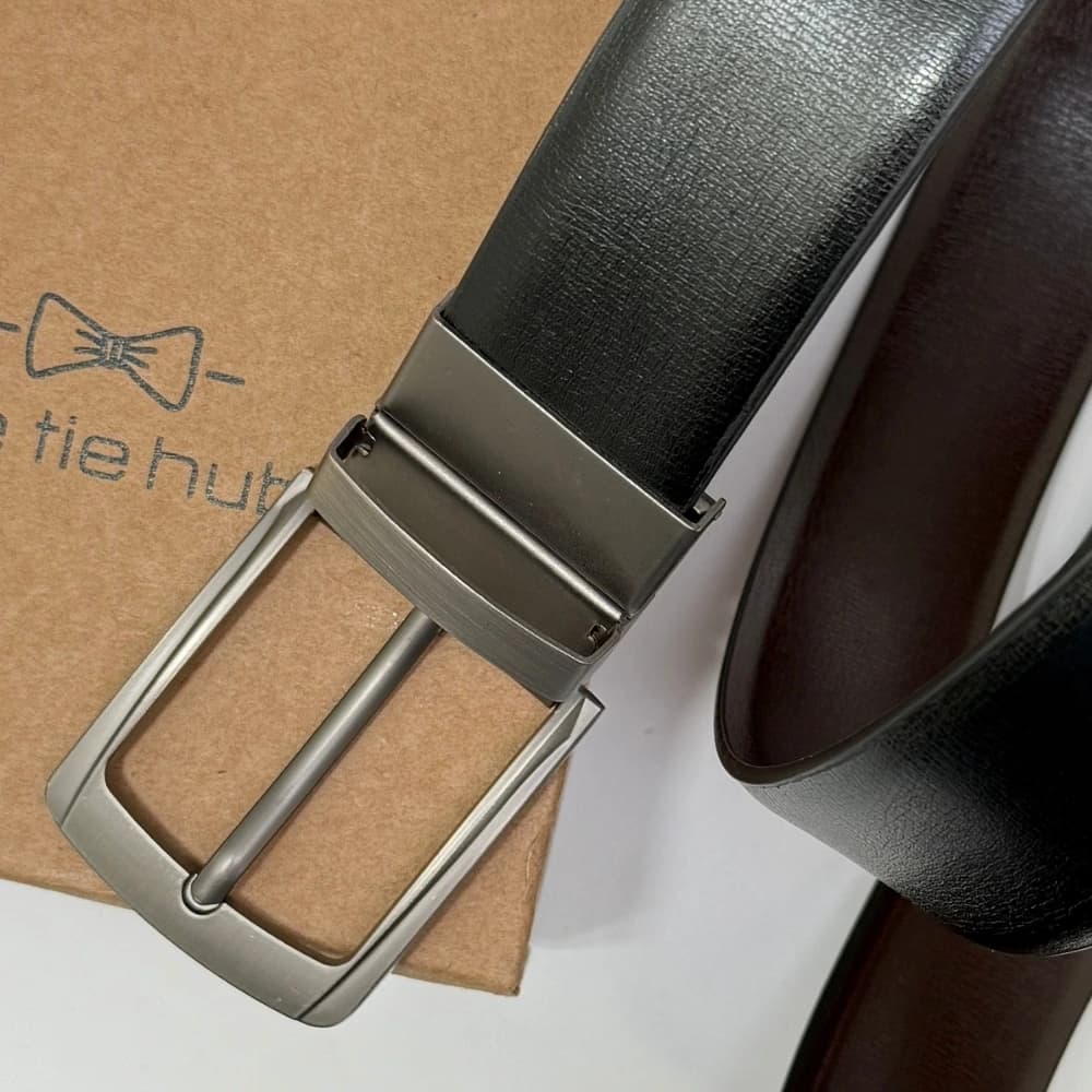 Black Formal Leather Belt for Men