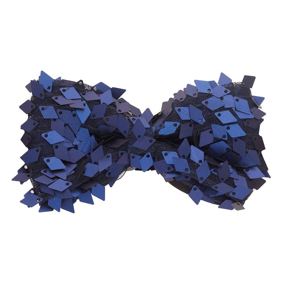 Navy Sequin Rhombus Classic Bowtie