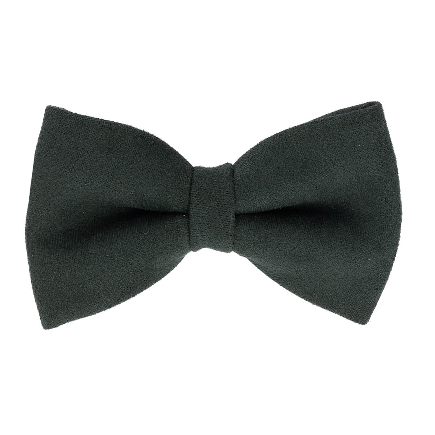 Bottle Green Suede Bow Tie