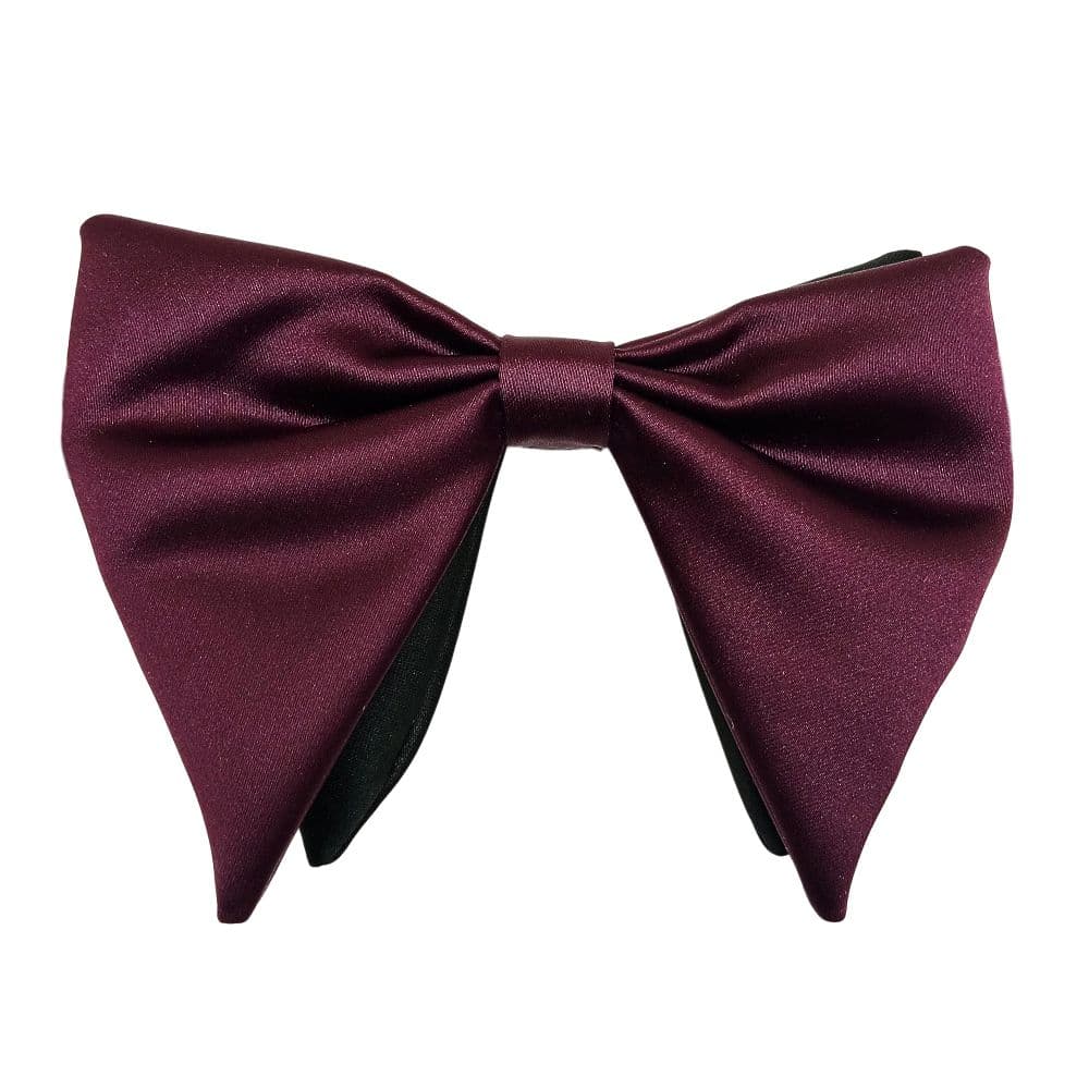 Solid Wine Microfiber Butterfly Bowtie