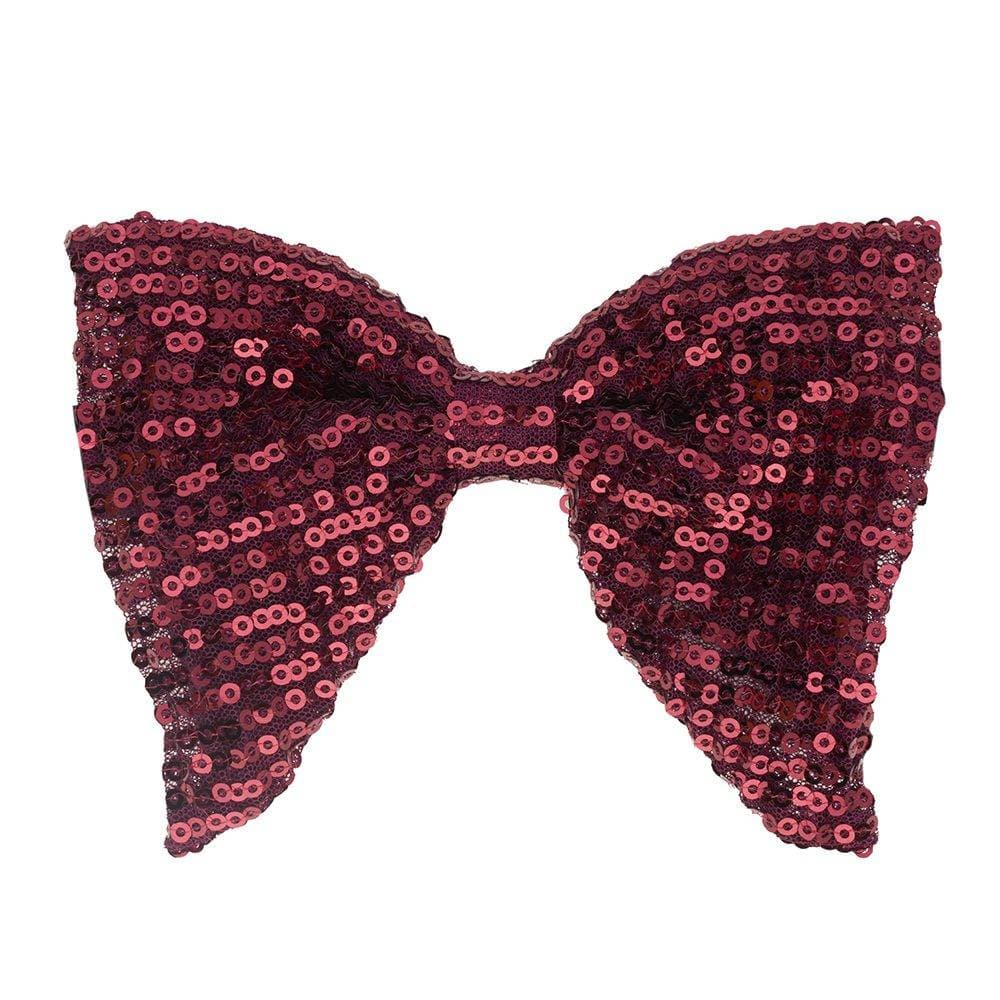Wine Sequin Butterfly Bowtie