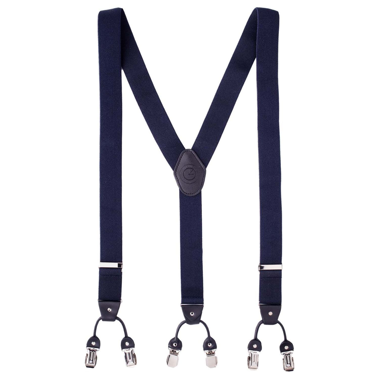 Carbon Blue Clip On Suspenders
